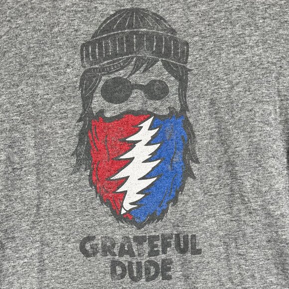 Life is Good "Grateful Dude" Gray T-Shirt Grateful Dead Steal Your Face sz Large - Picture 2 of 6
